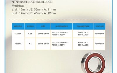 Rodamientos para Alternador Ford Fiesta