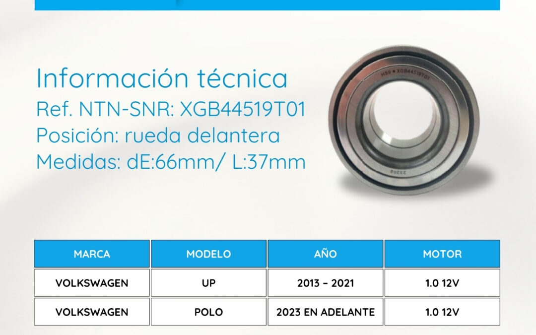 Presentamos nuestro nuevo rodamiento de rueda delantera para Volkswagen 