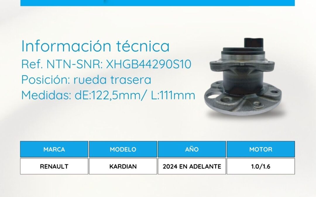 Presentamos nuestro nuevo rodamiento de rueda delantera para Renault